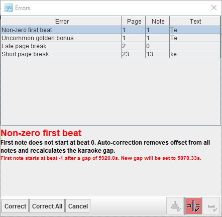 Non-zero first beat error